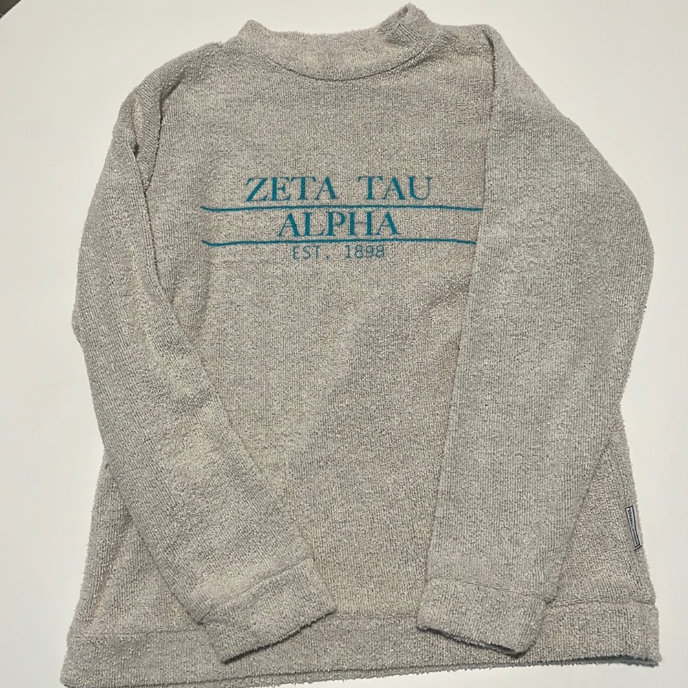 Zeta Tau Alpha S Wolly Threads Sweater